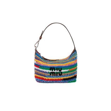 miu miu crochet pouch multi|Multicolored Crochet Pouch .